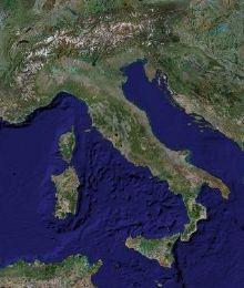 Mappa satellitare Italia