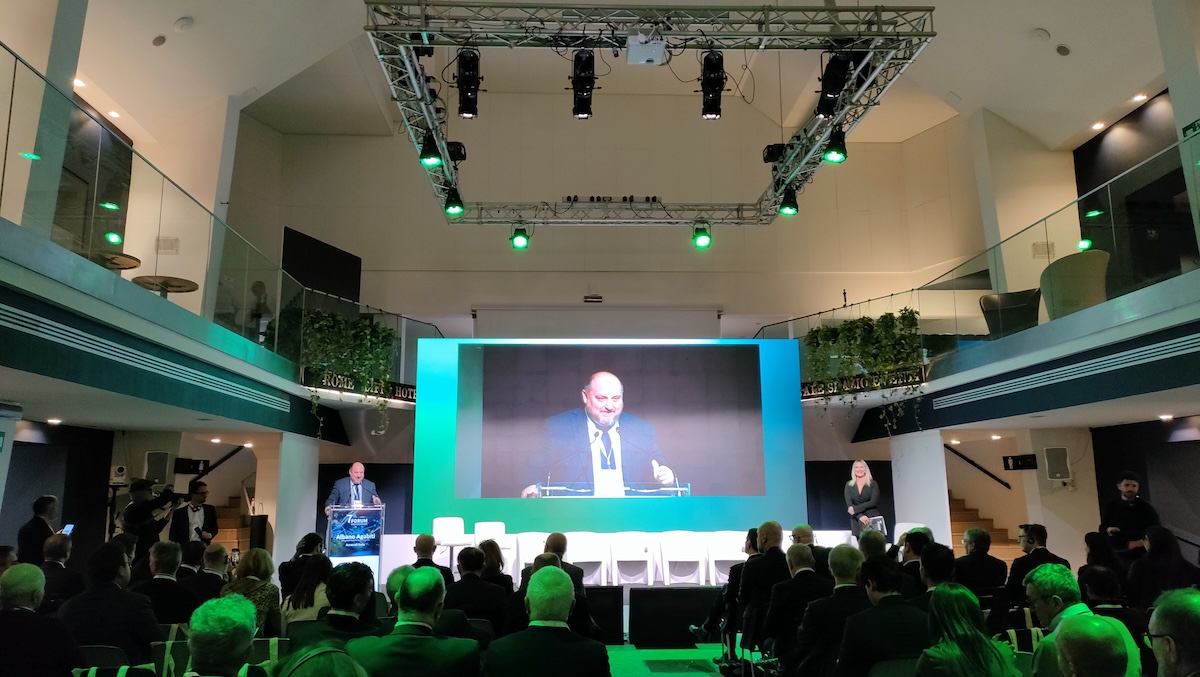 Albano Agabiti, presidente di Asnacodi Italia, nel corso del 7° Forum Internazionale sulla Gestione del Rischio in Agricoltura