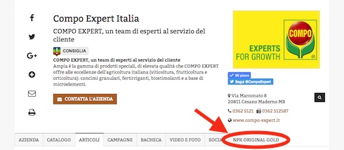 Compo Expert Italia - tab NPK Original Gold