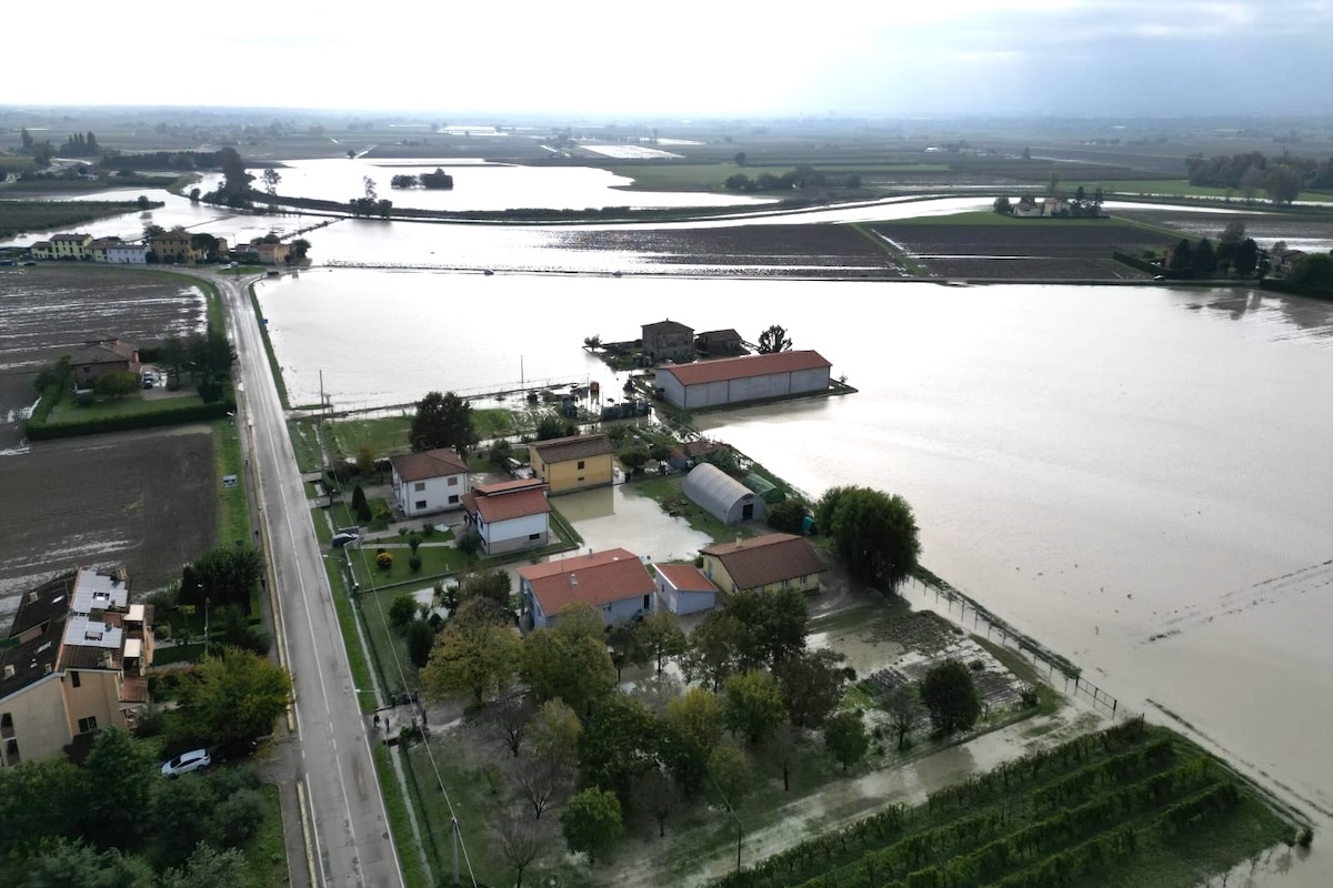 Alluvione, campi allagati - Fonte Cia Imola