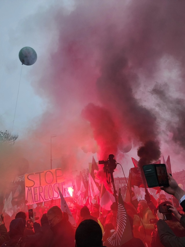 La protesta a Strasburgo