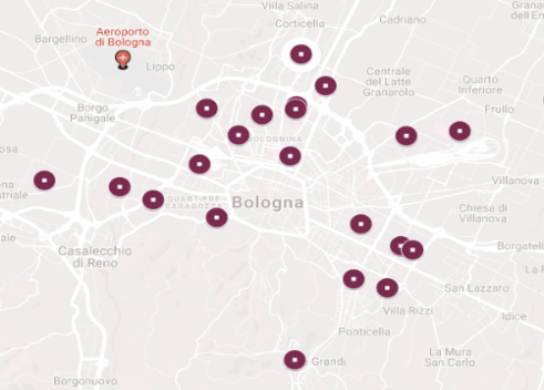 Mappa degli orti urbani di Bologna