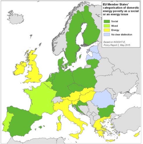 La disparità di criteri nell'approccio al problema della povertà energetica in Europa