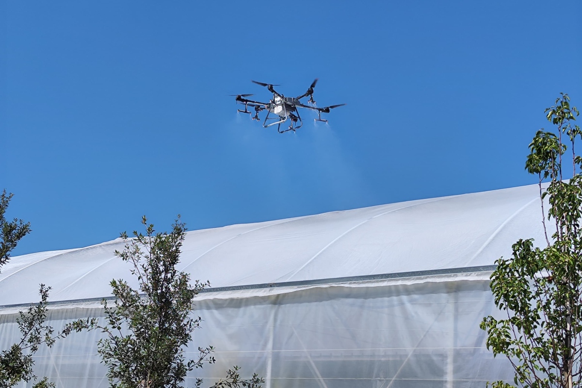 Il drone può essere usato per applicare le vernici ombreggianti sulle serre