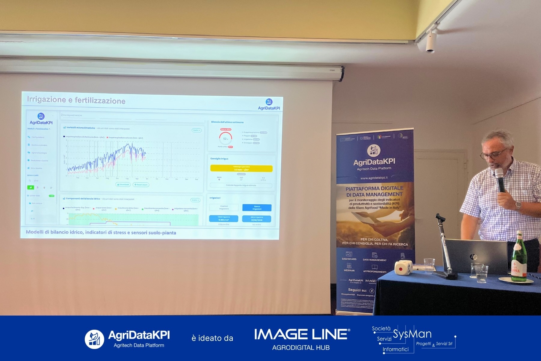 Vito Buono di Sysman Progetti & Servizi Srl presenta KPI e dashboard della piattaforma AgriDataKPI