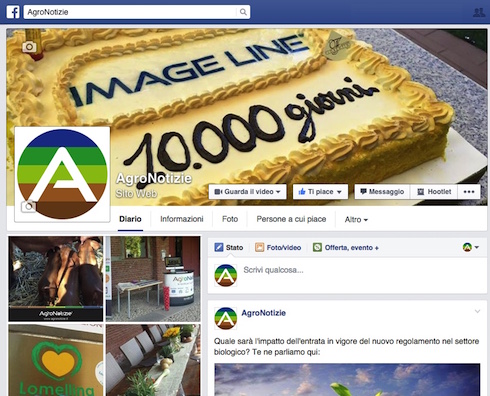 Pagina Facebook di AgroNotizie - 10000 giorni di Image Line