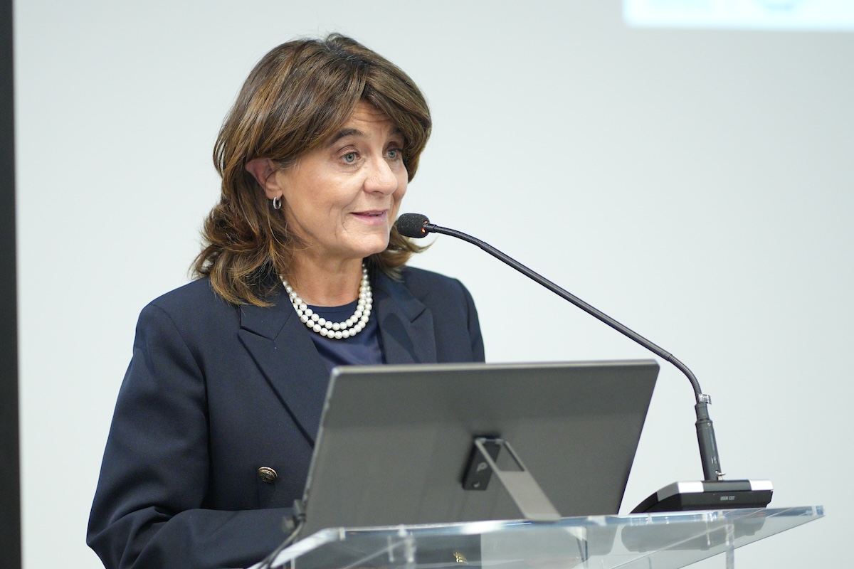 Mariateresa Maschio, presidente di FederUnacoma, alla conferenza di apertura di Agrilevante 2025