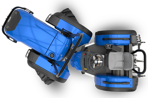 Il sistema BCS Dualsteer® combina lo snodo centrale del telaio con le ruote anteriori sterzanti