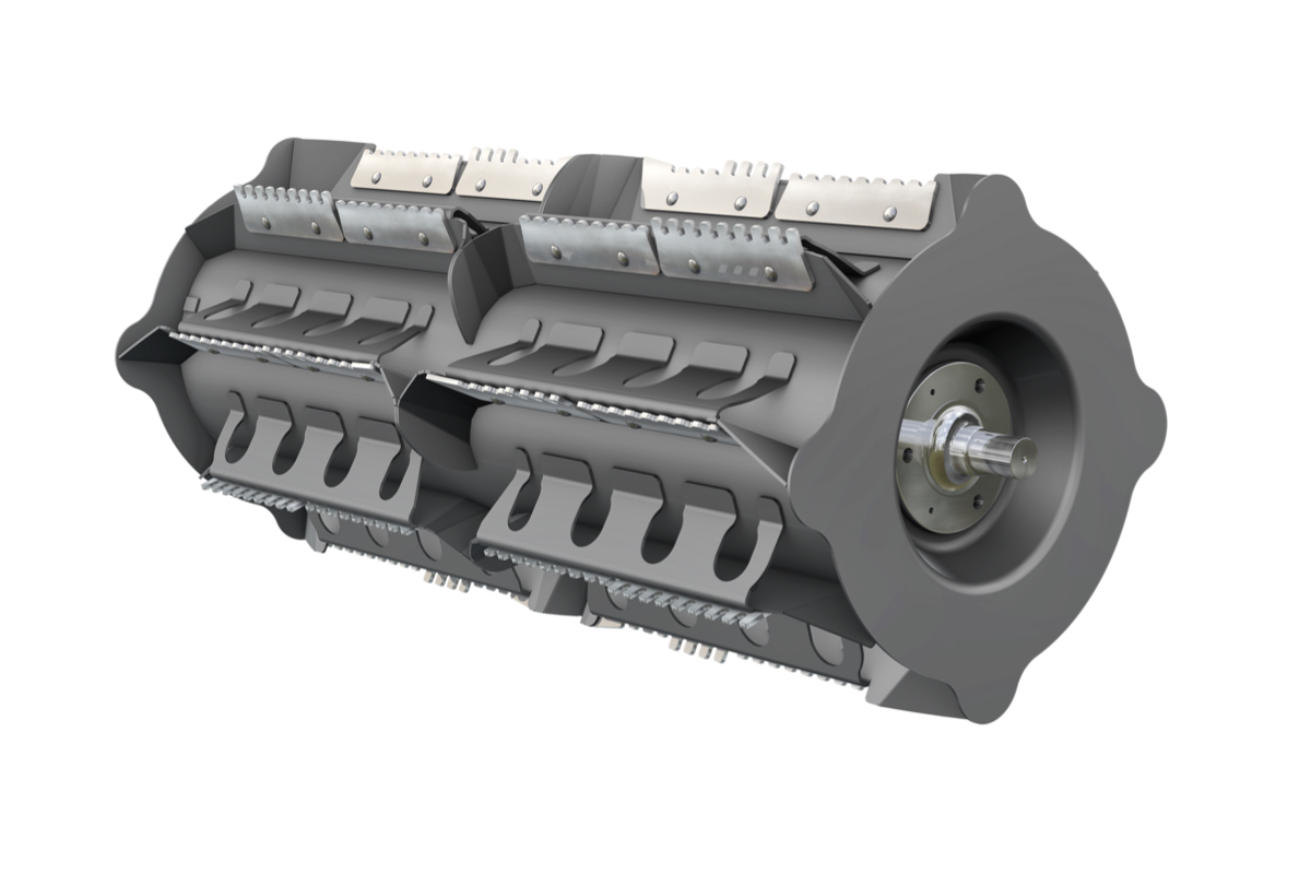 Il rullo RotorFeeder garantisce un trasferimento ottimale del raccolto ai rotori Helix sulle Fendt Ideal