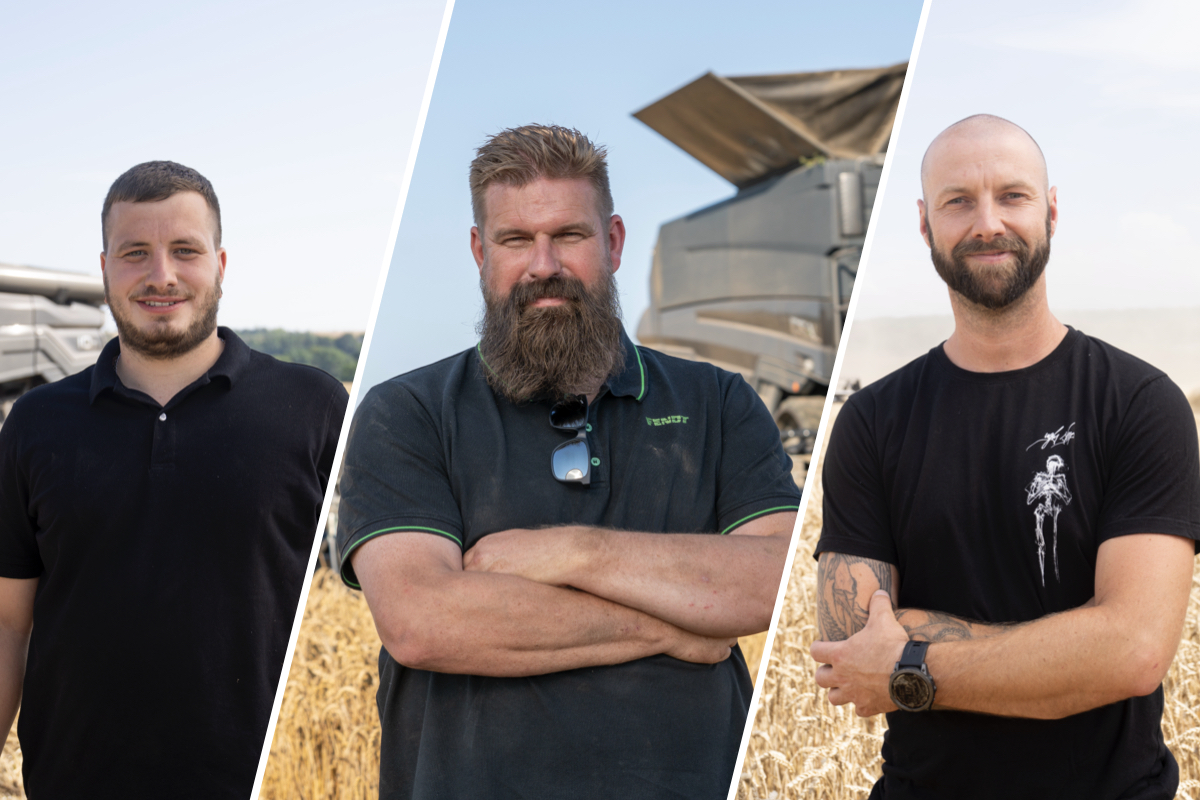 Da sinistra a destra, Tom Vogel, Mirko Krause e Andrè Poese hanno raccontato la loro esperienza con le Fendt Ideal