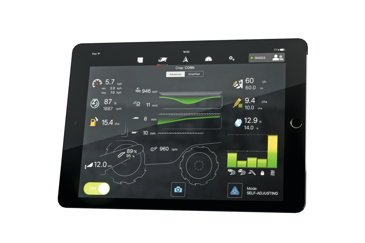 Il sistema Fendt Idealharvest permette di selezionare la strategia di raccolta tramite tablet