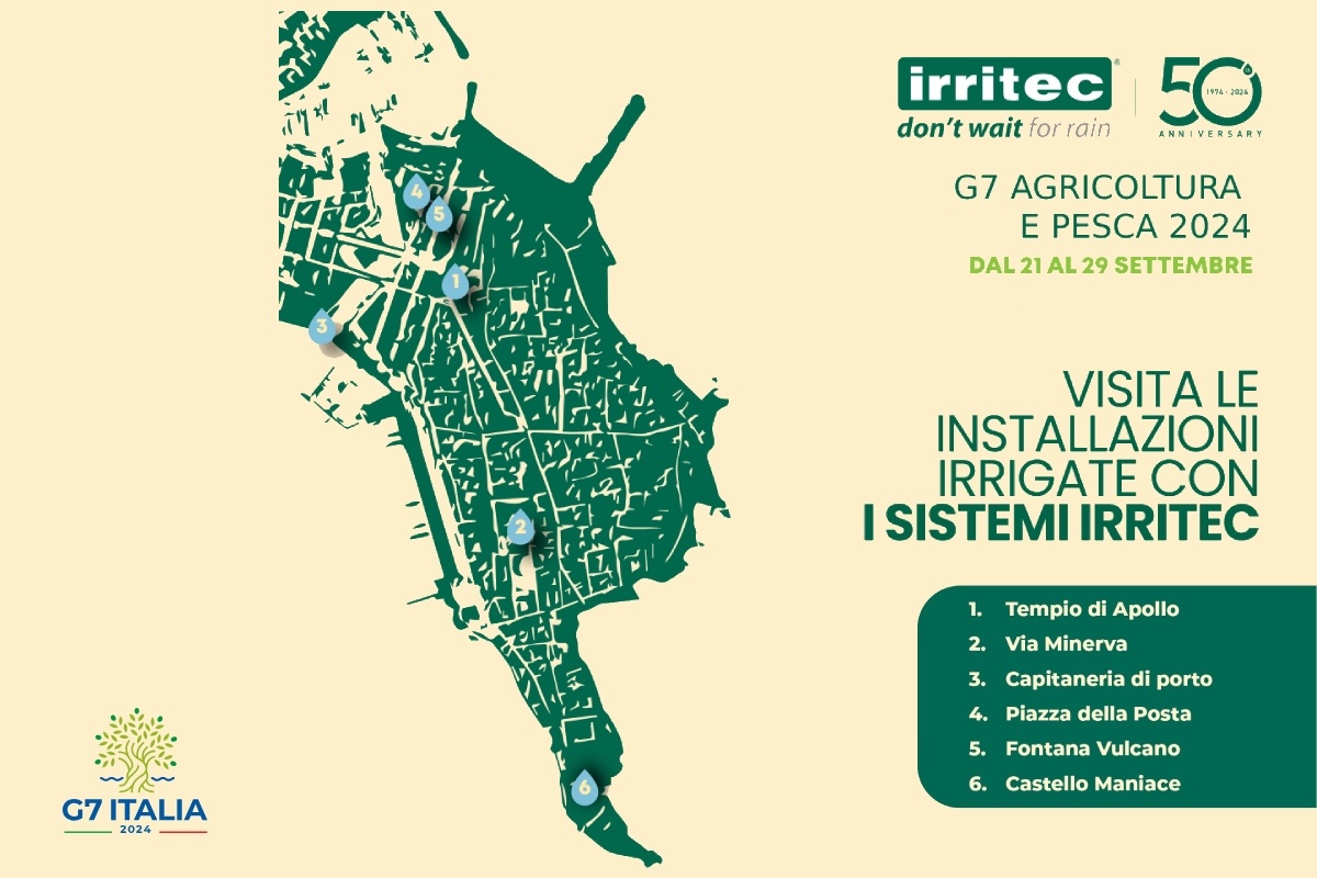 Scopri le soluzioni Irritec esposte a Ortigia dal 21 al 29 settembre 2024