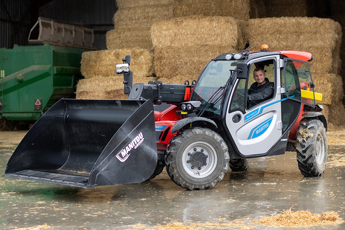 Il sollevatore telescopico compatto MLT 625 e è la prima macchina Manitou elettrica per il mercato agricolo