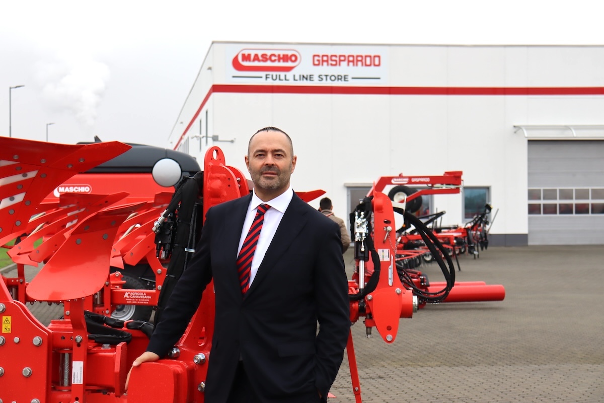 Mirco Maschio, presidente di Maschio Gaspardo, all'inaugurazione del Full Line Store a Mortara