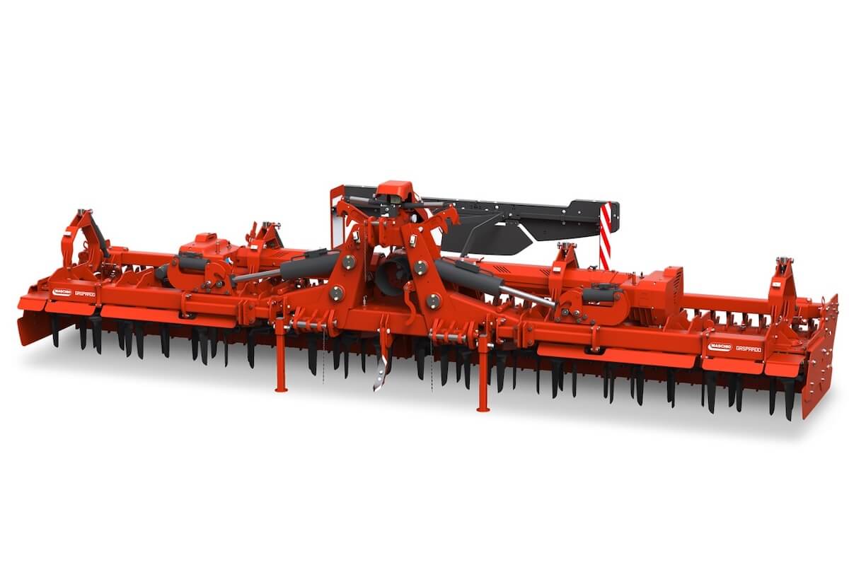 Render 3D dell'erpice pieghevole Toro in versione Super Rapido di Maschio Gaspardo