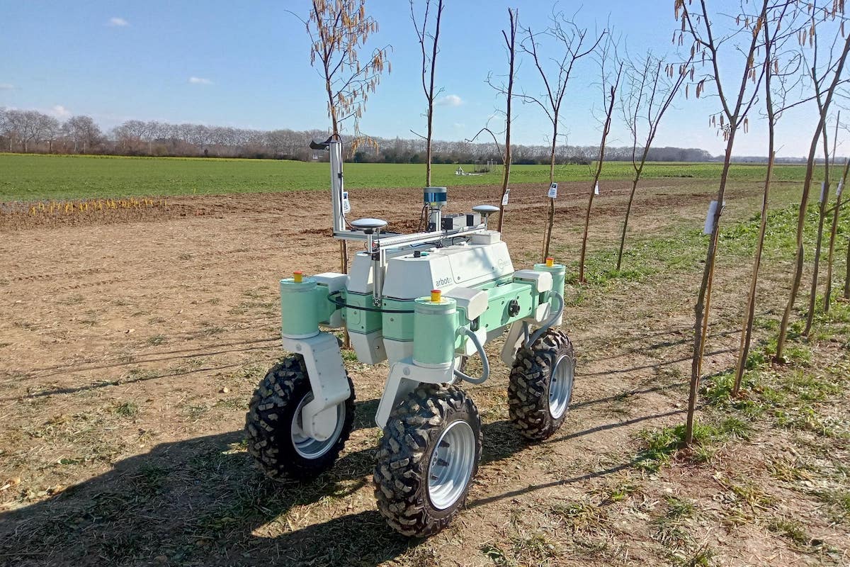 Robot porta attrezzi Land-A2 di Exobotic Technologies ideale per la cura delle giovani piante nei vivai