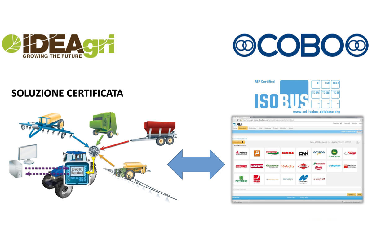 Il sistema Easy Fit di Cobo è certificato dall'Aef e inserito nell'Aef Isobus Database