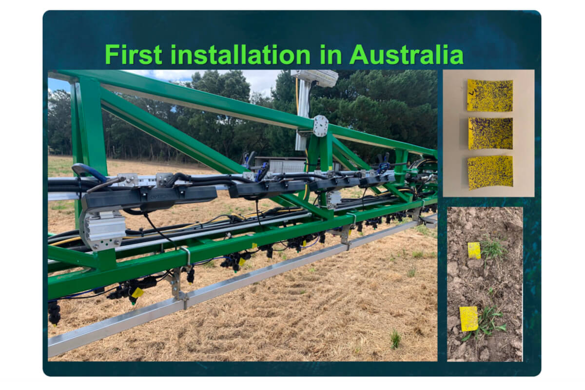 Prima installazione in Australia del sistema Spray Logics per l'individuazione delle erbe infestanti in pieno campo