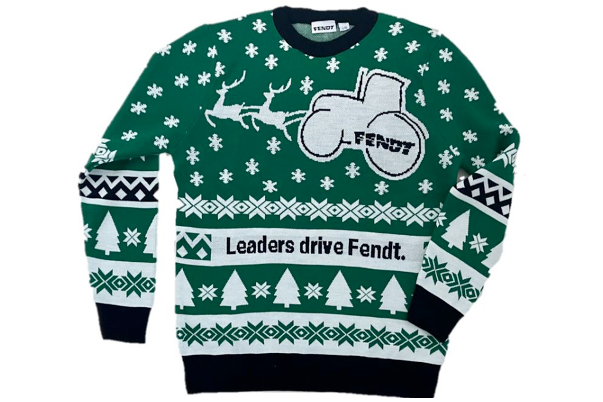 Il maglione di Fendt unisce una tradizione natalizia alla passione per i trattori