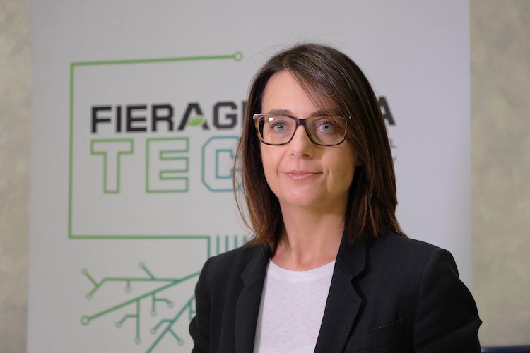 Sara Quotti Tubi, responsabile dell'area Agritech di Fieragricola alla presentazione della nuova Fieragricola Tech